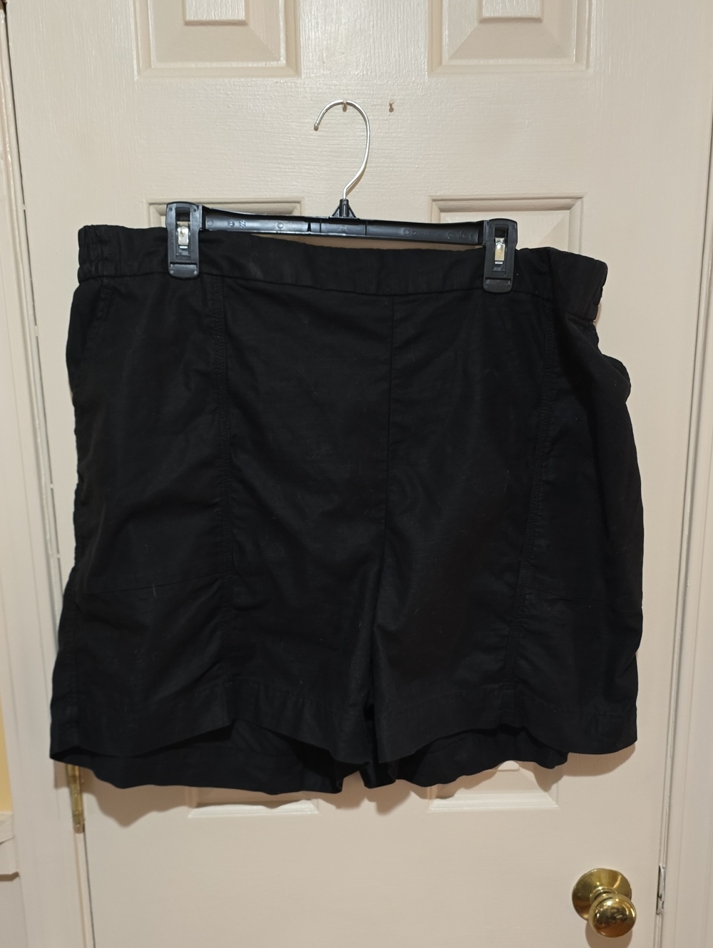 Lane Bryant Slub Black Pull-On Bermuda Shorts 18/20